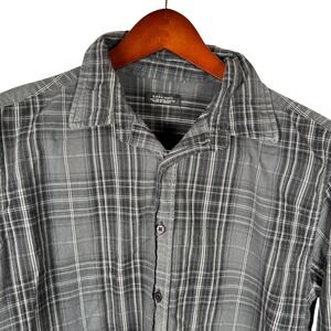 Zara Man Plaid Long Sleeve Button up Shirt Mens Size 16 Large Preppy